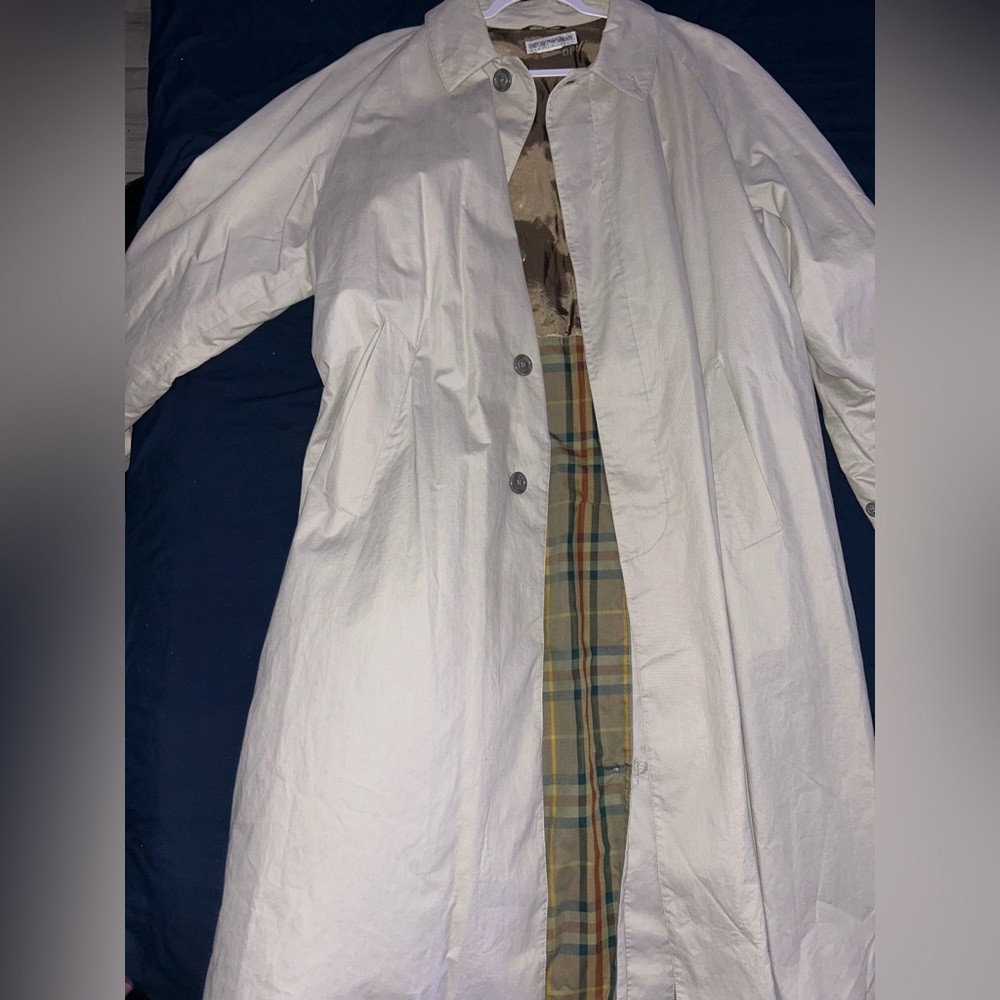 Emporio Armani White Trench Coat